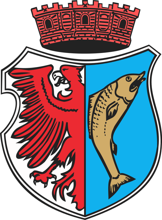 Wikimedia-Commons_Kostrzyn_n_O_herb Herb miasta Kostrzyn nad Odrą, źródło: Wikimedia Commons, https://commons.wikimedia.org/wiki/File:POL_Kostrzyn_nad_Odr%C4%85_COA.svg