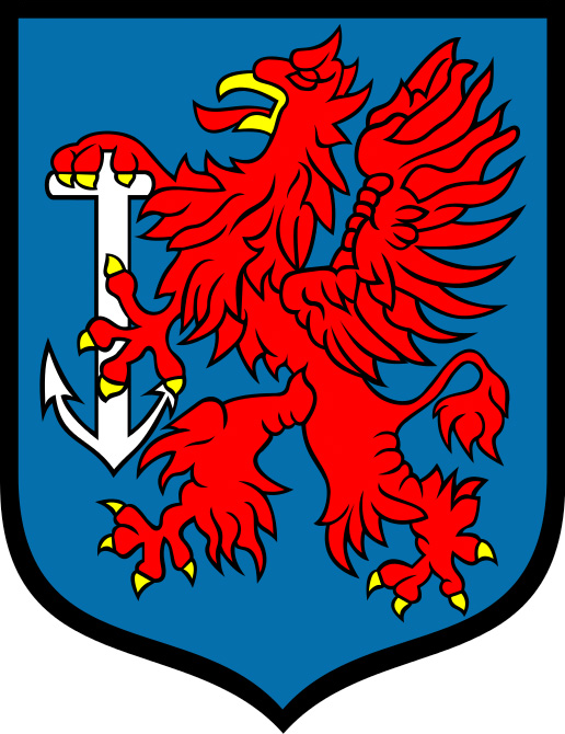 Wikimedia-Commons_Miasto_Swinoujscie_herb Herb miasta Świnoujście, źródło: Wikimedia Commons, https://commons.wikimedia.org/wiki/File:POL_%C5%9Awinouj%C5%9Bcie_COA_1.svg