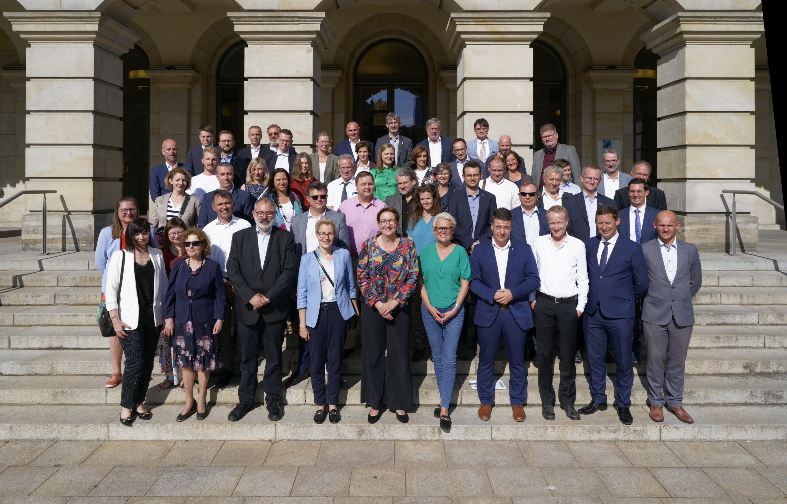 Abschlusskonferenz des Modellvorhabens der Raumordnung (MORO) „Integrierte Planung im deutsch-polnischen Verflechtungsraum“ in Berlin am 28.09.2023. / Konferencja podsumowująca modelowe przedsięwzięcie ładu przestrzennego „Zintegrowane planowanie w polsko-niemieckim obszarze powiązań” w Berlinie, 28.09.2023. / Foto: Henning Schacht.